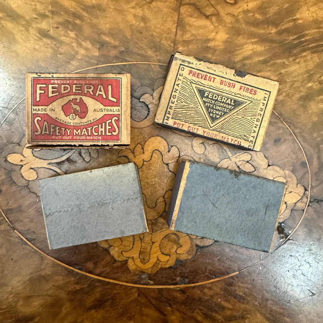 Vintage 1940s Federal Matches Set Of Four