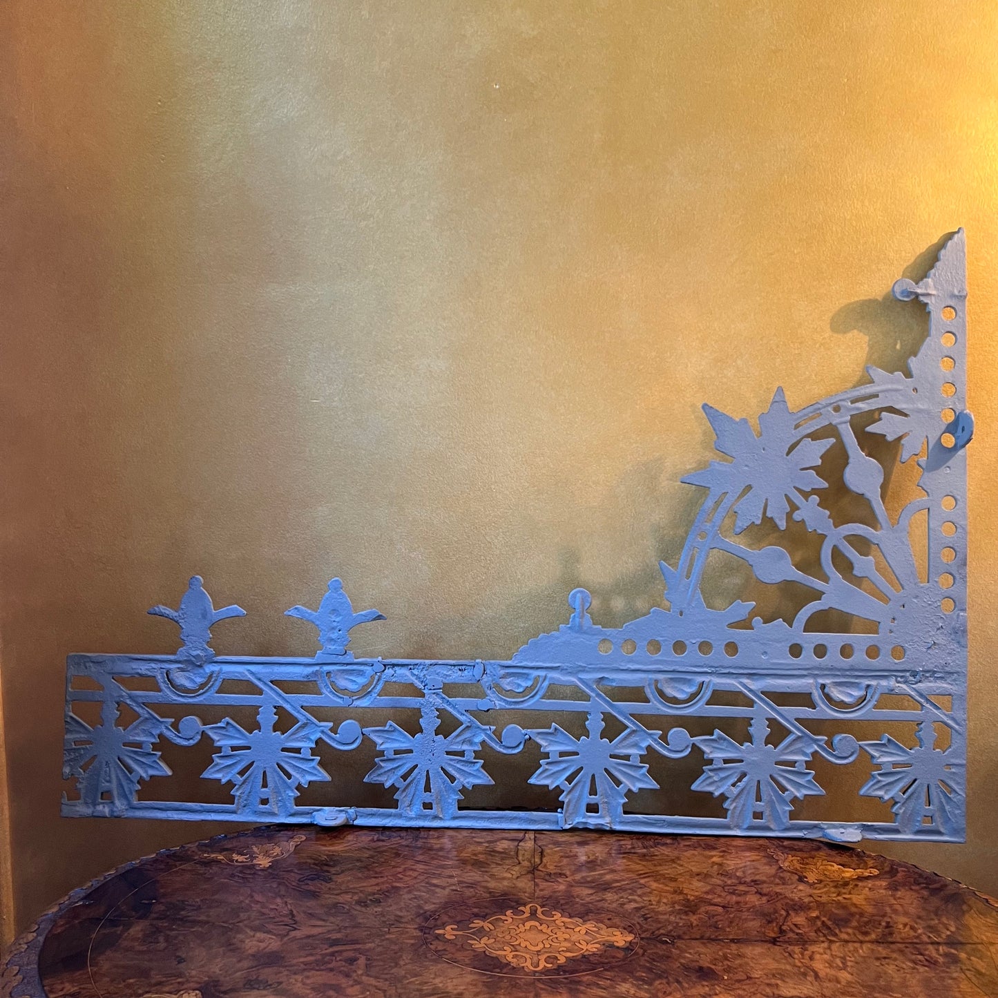 Antique Corner Lacework Cast Iron Piece