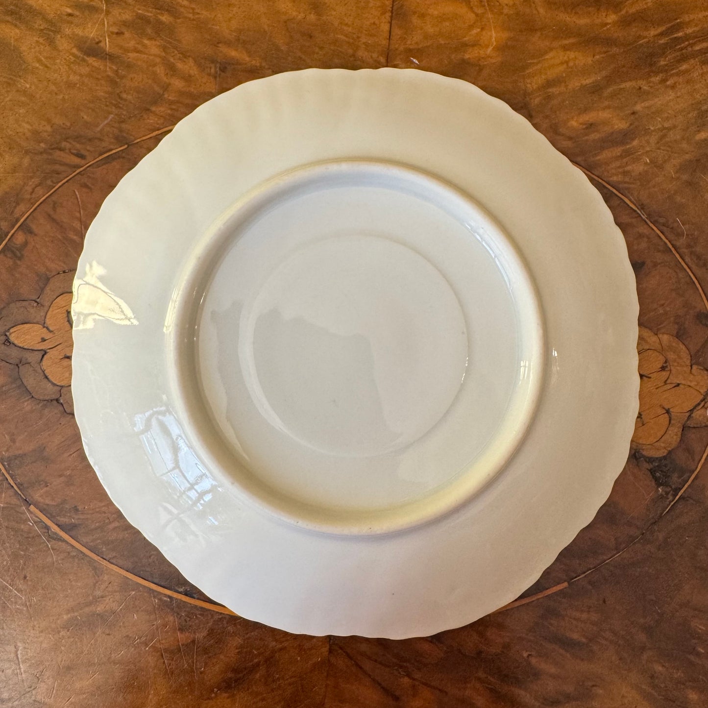 Antique Pink Floral Saucer Plate