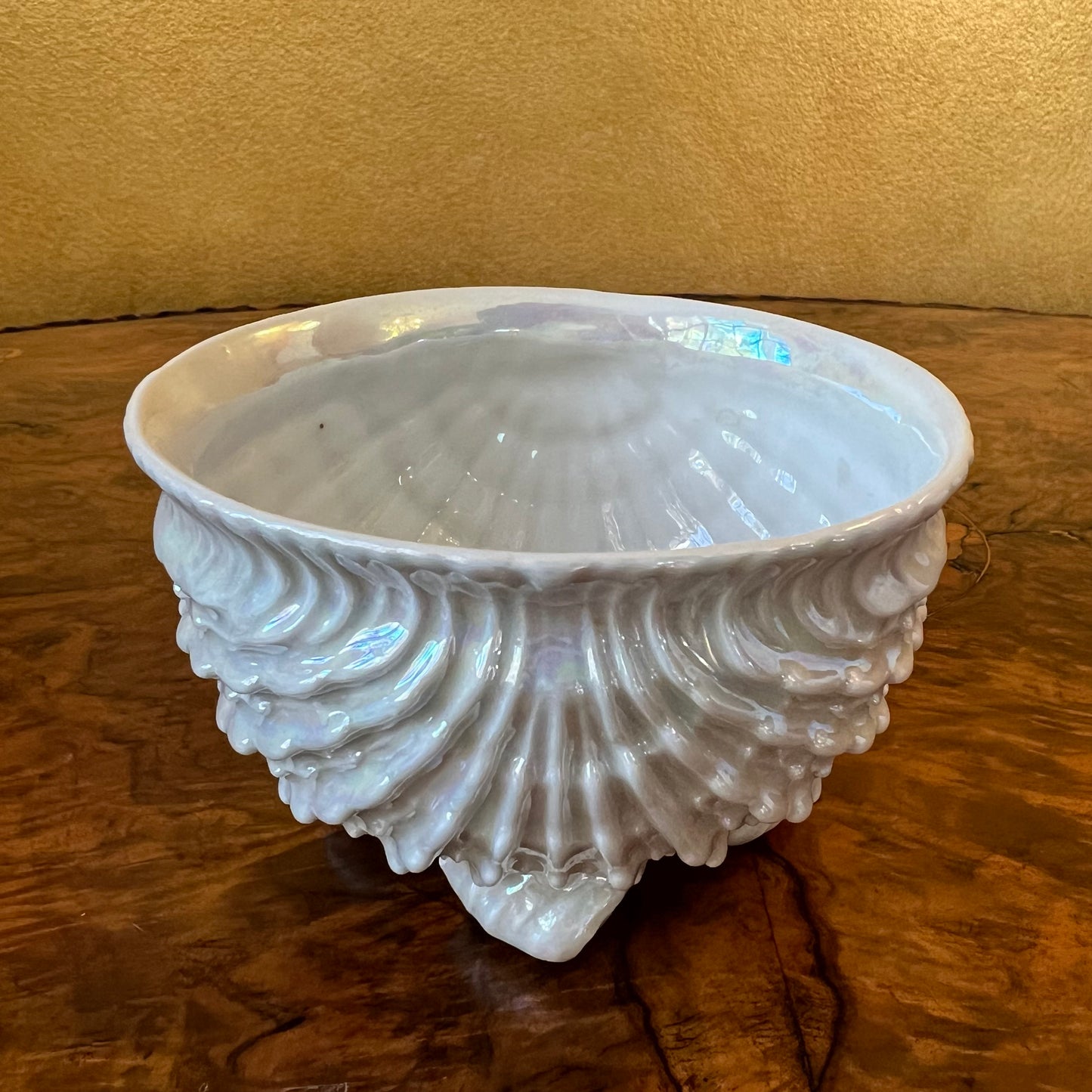 Antique Shell Sugar Bowl