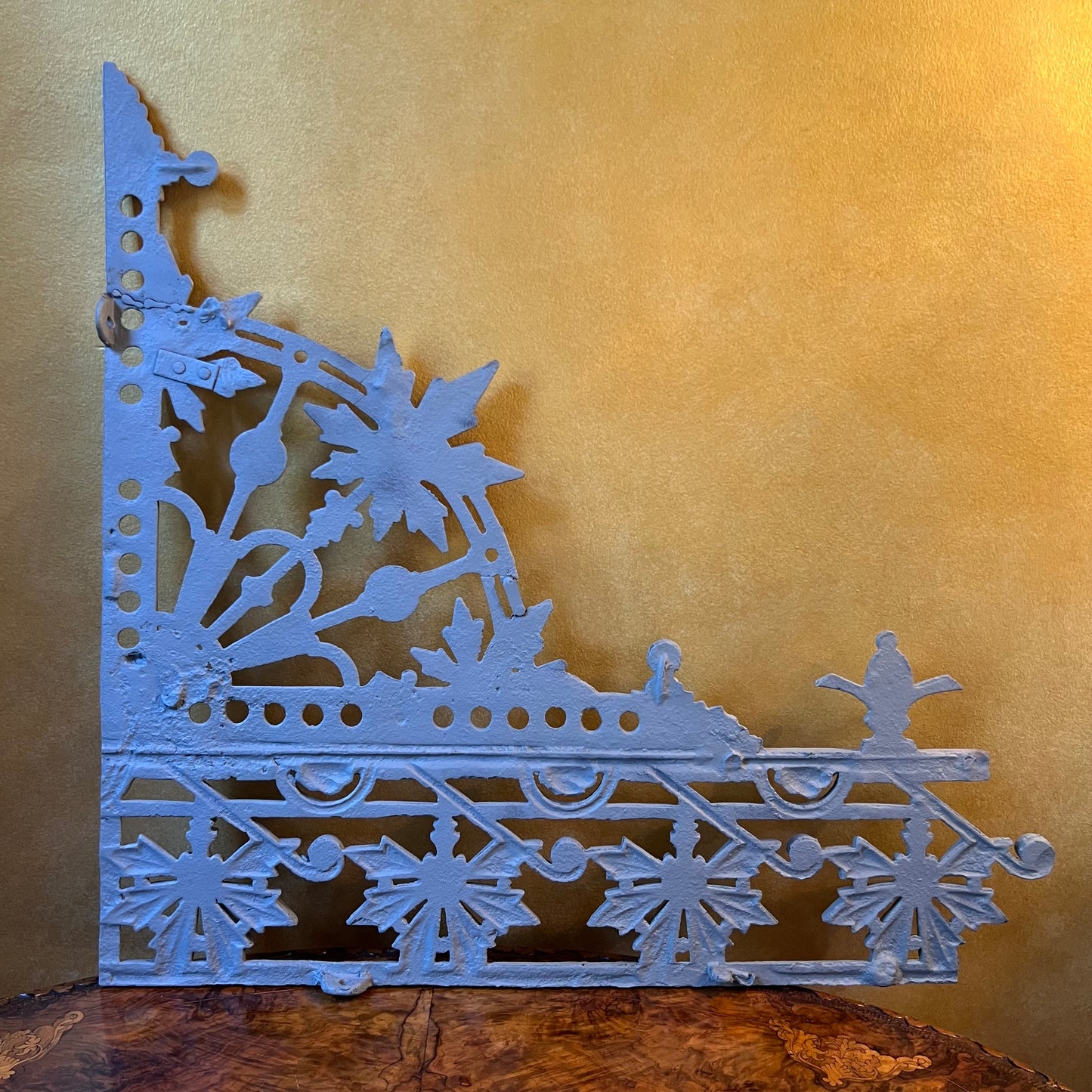 Antique Victorian Cast Iron Lacework Corner