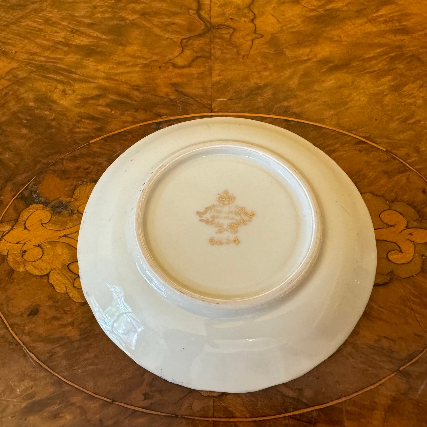 Blue Floral Print Coffee Saucer