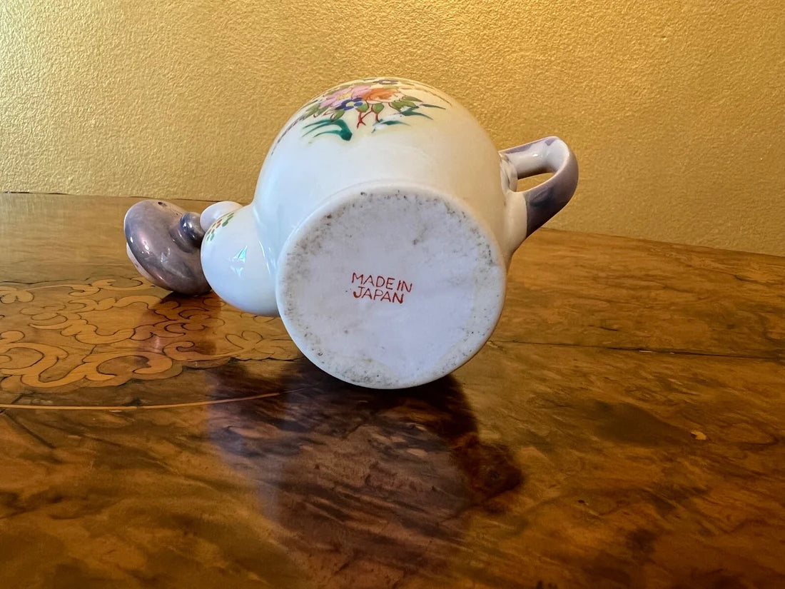 Vintage Blue Floral Teapot, Sugar and Milk Jugs Toy Tea Set