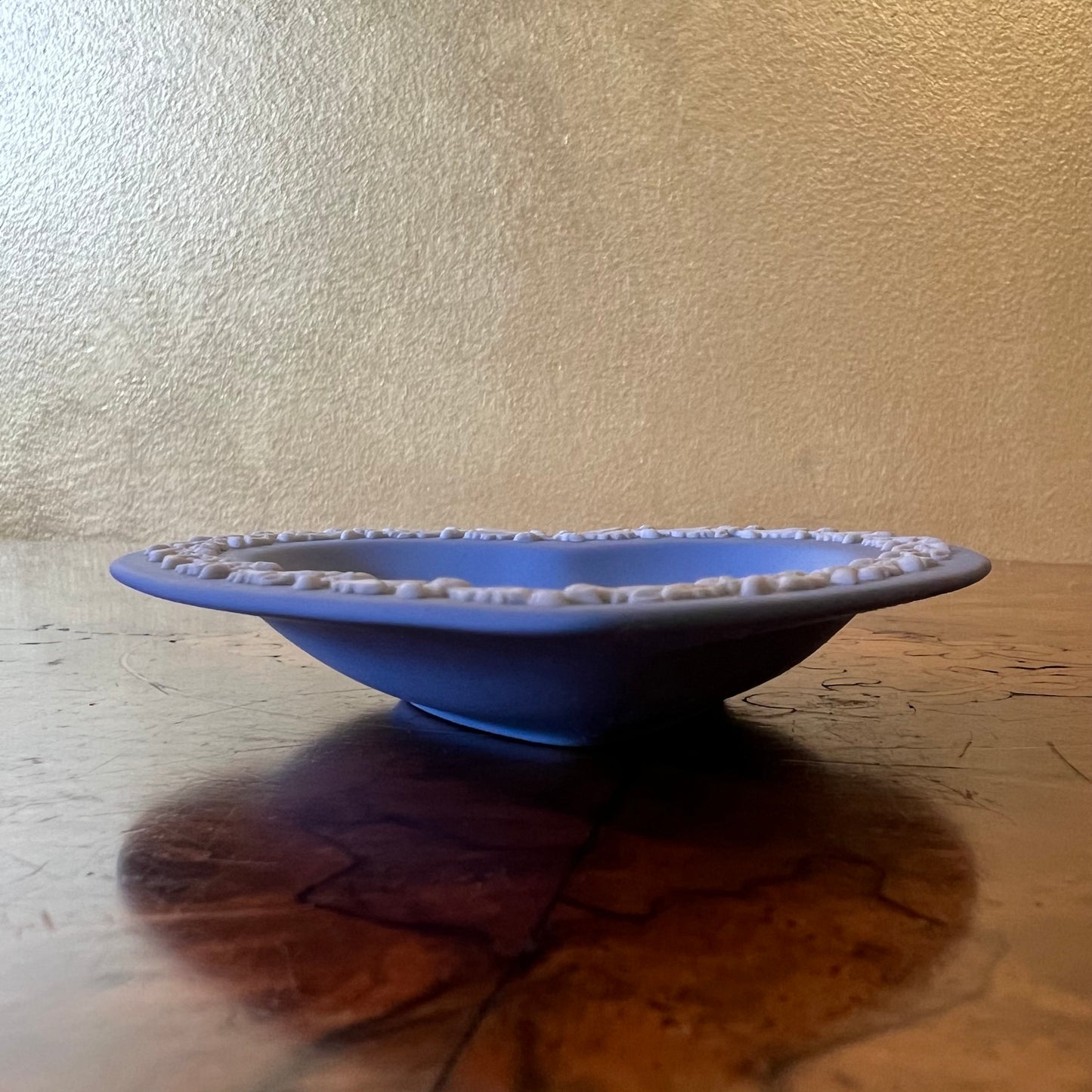 Blue Jasperware Heart Shape