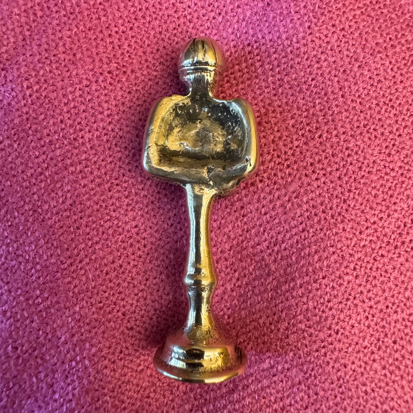 Brass Man Folding Arms Pipe Tamper Vintage