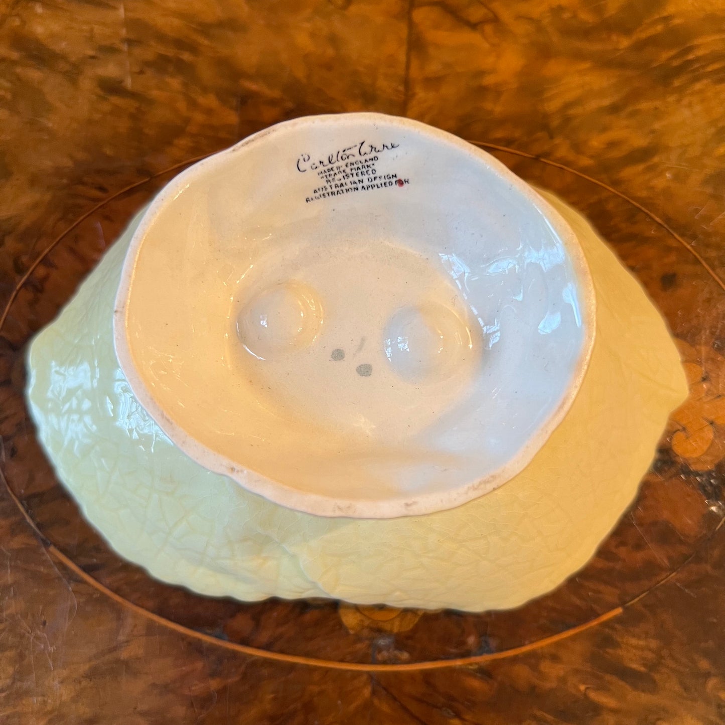 Carlton Ware Fox Glove Yellow Dish