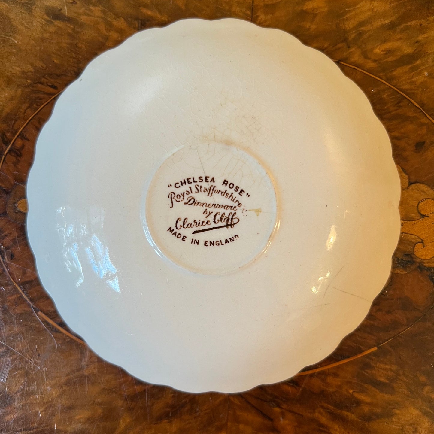 Clarice Cliff Chelsea Rose Saucer