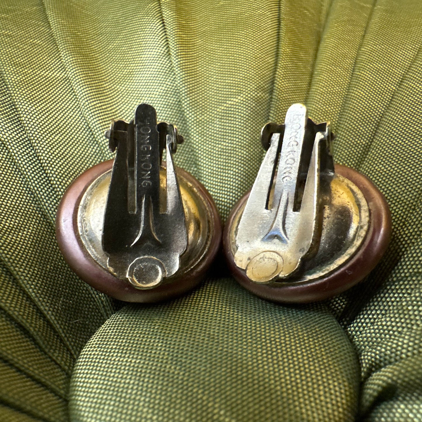 Copper Coloured Clip On Earrings