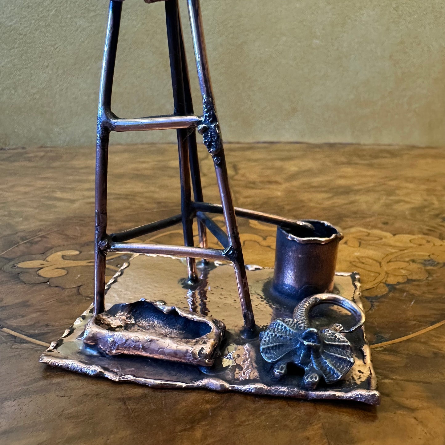 Copper Windmill Sculpture Ornament