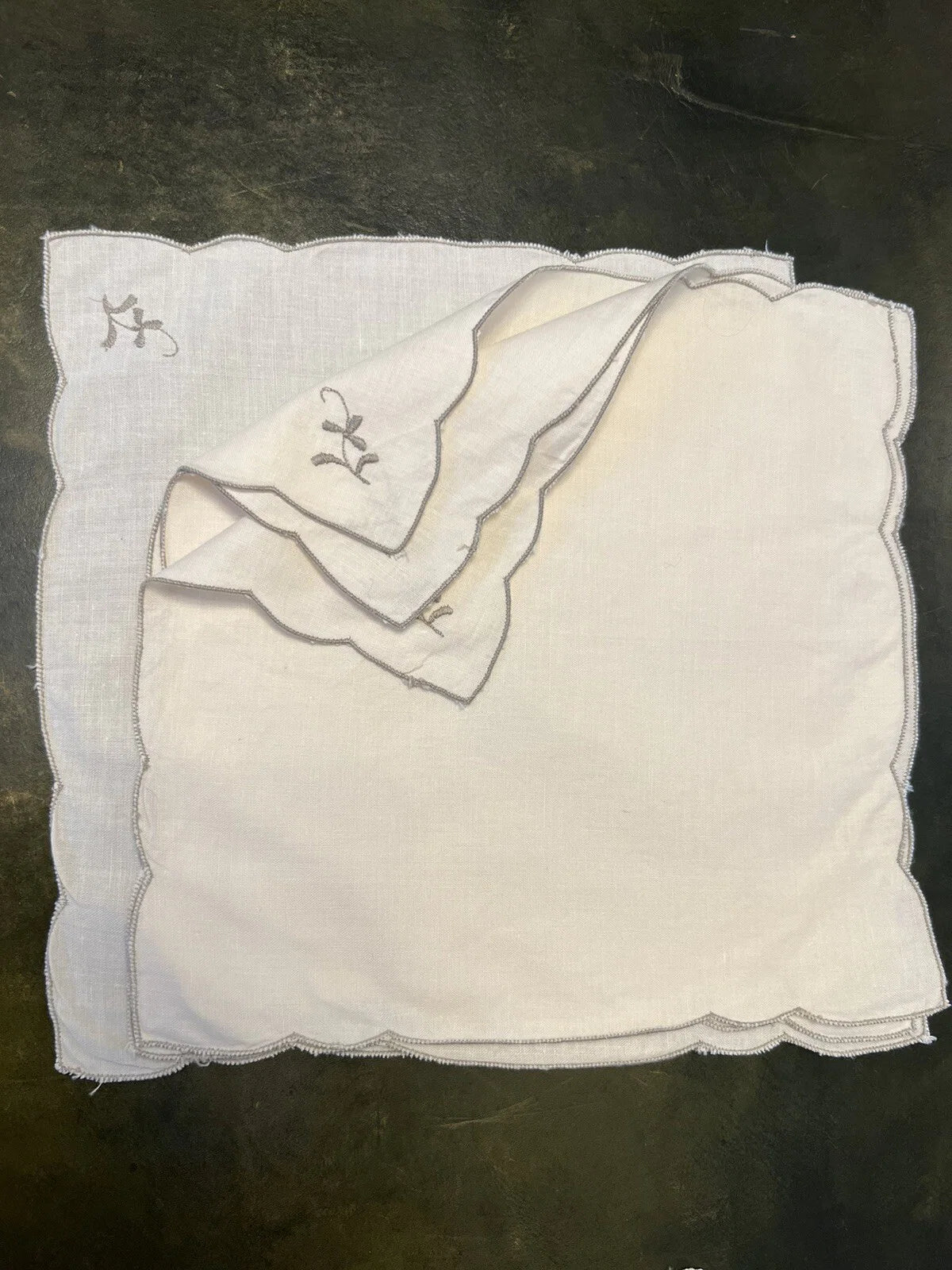 Vintage Cotton Napkins Serviettes Set Of Four