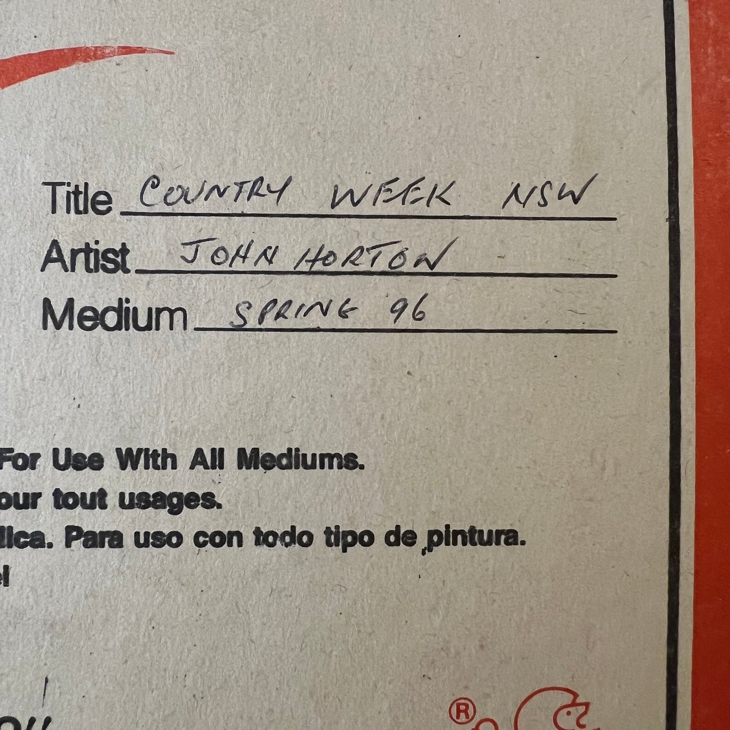 Country Week NSW Oil Painting