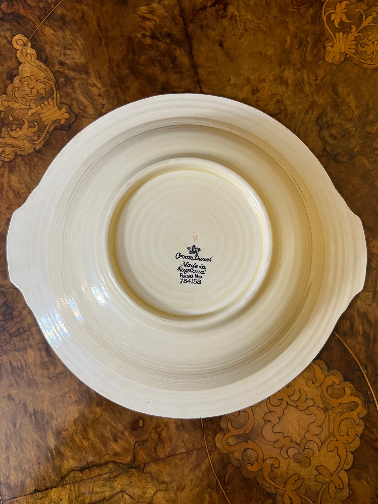 Crown Ducal Floral Orange Serving