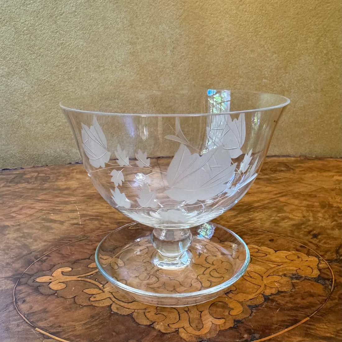 Vintage Crystal Dessert Bowls Set Of Five