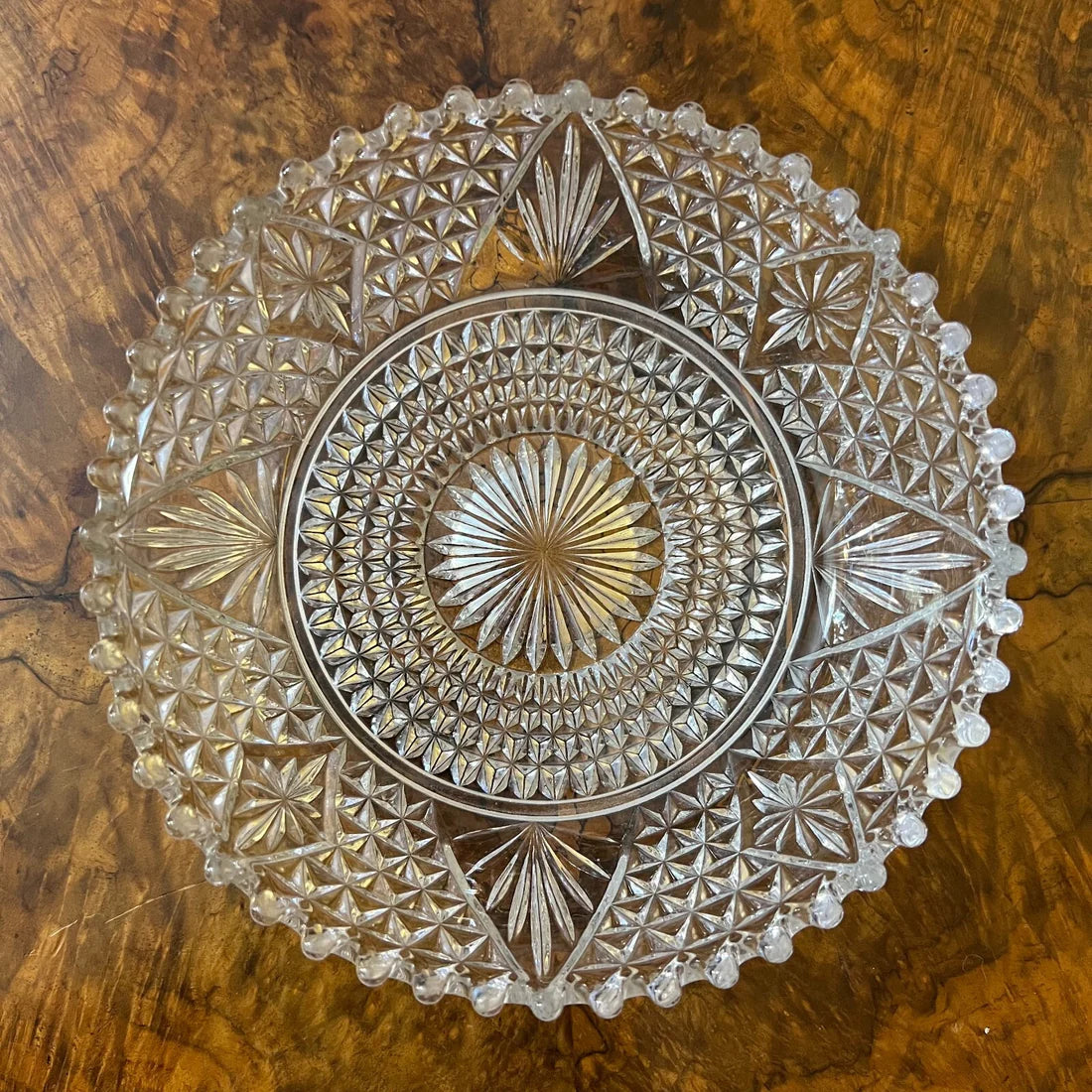 Vintage Crystal Round Bowl