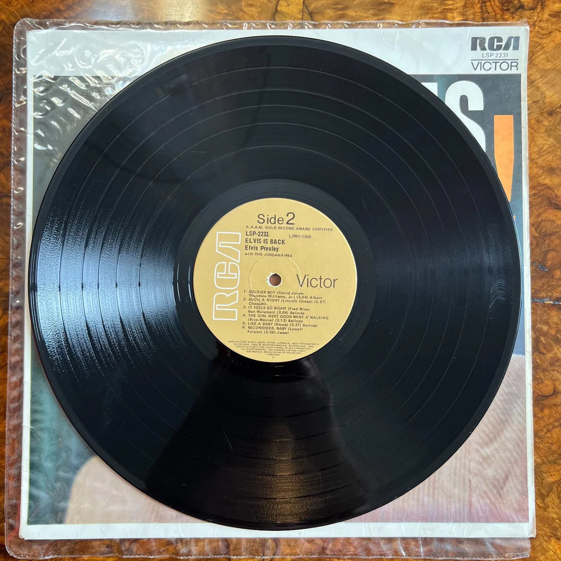 Elvis Presley Is Back Vinyl Record