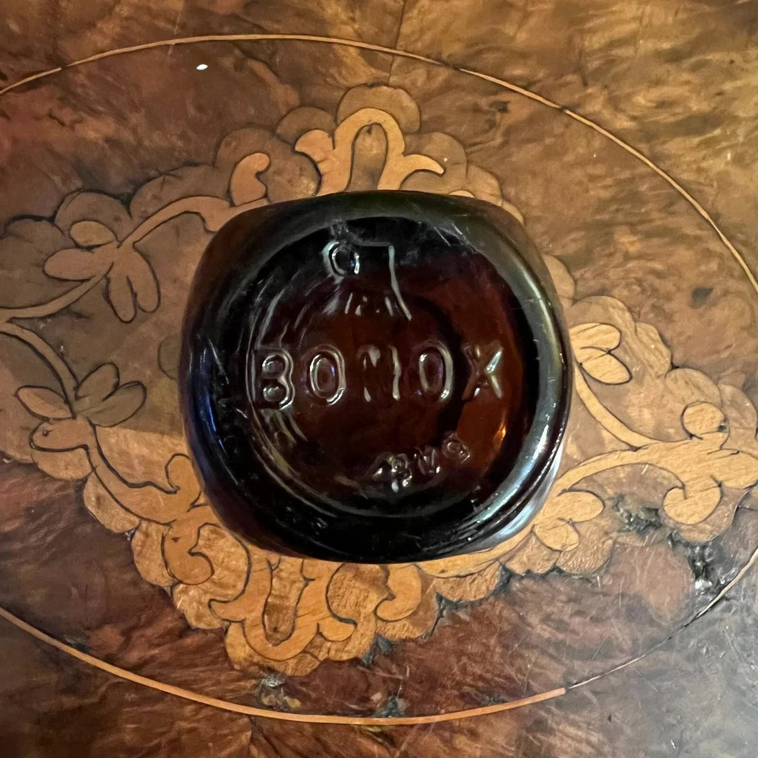 Vintage Glass Brown Bottle Jar