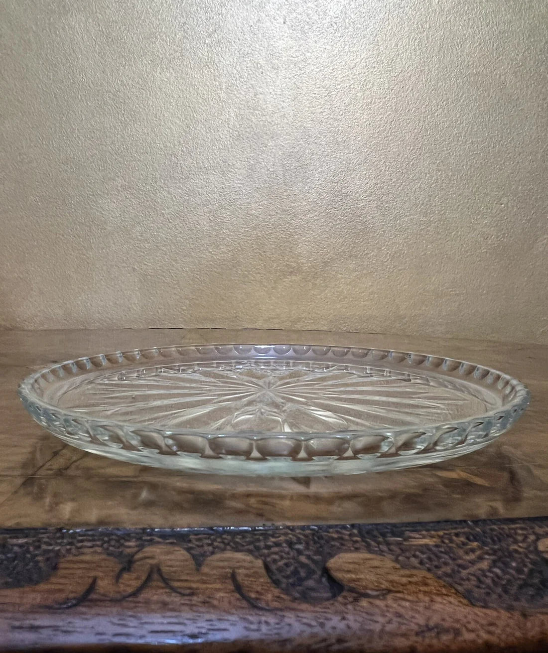 Vintage Glass Cake Plate