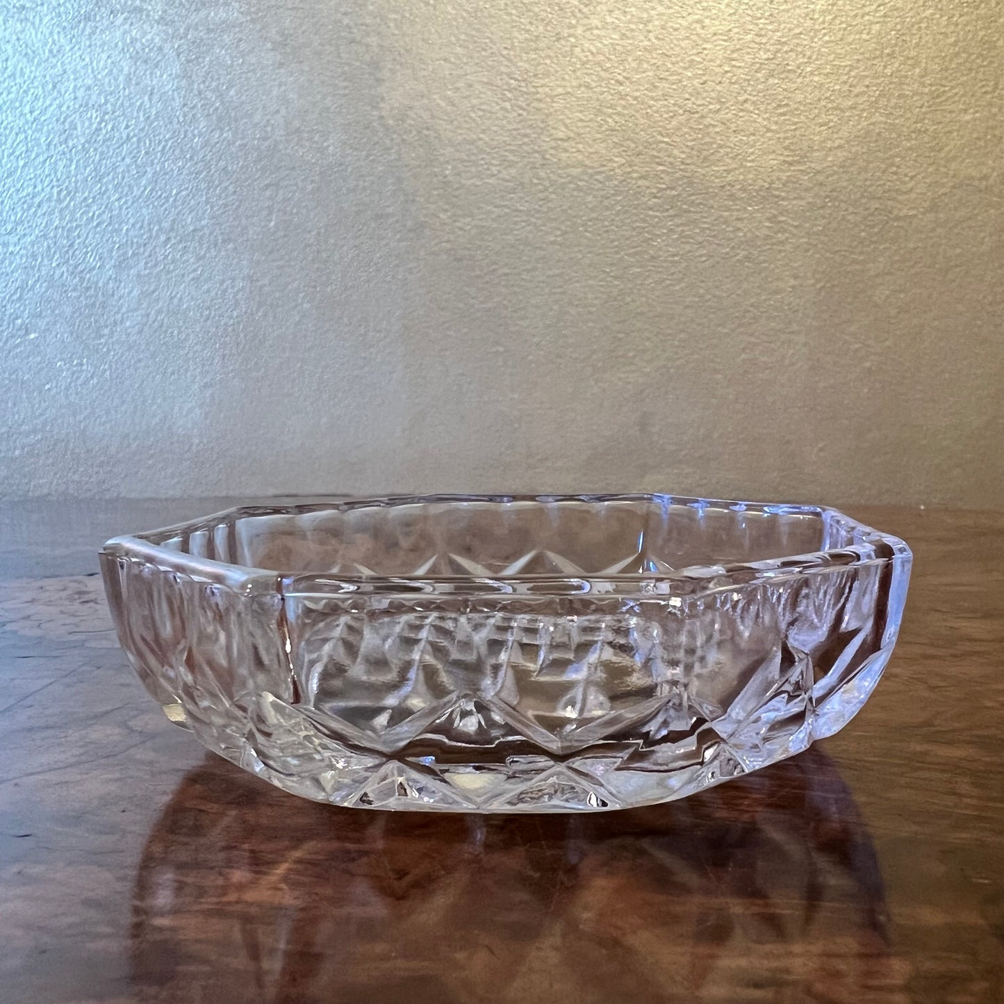 Glass Cut Octagon Dish