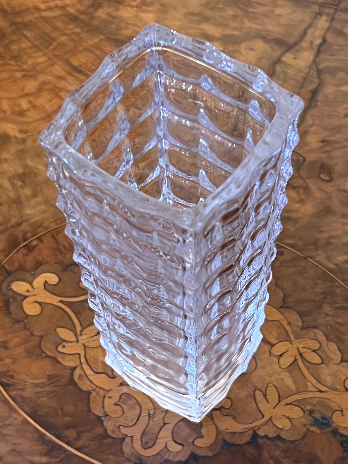 Glass Square Design Small Vase