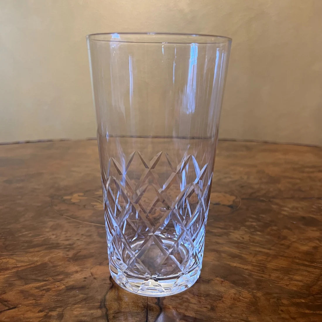 Vintage Glass Tall Glasses Set Of Five