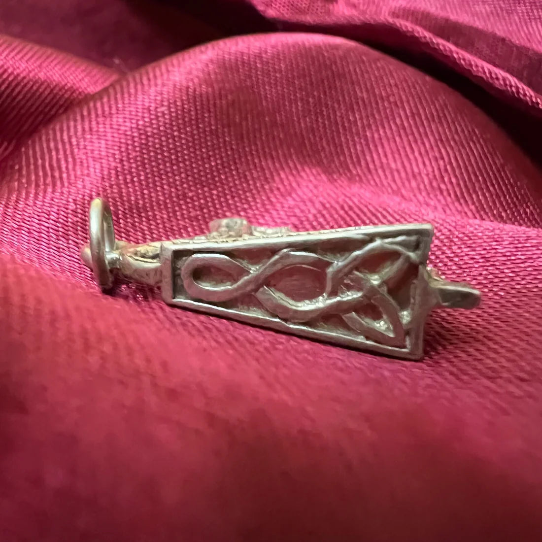 Vintage Celtic Harp Pendant Or Charm