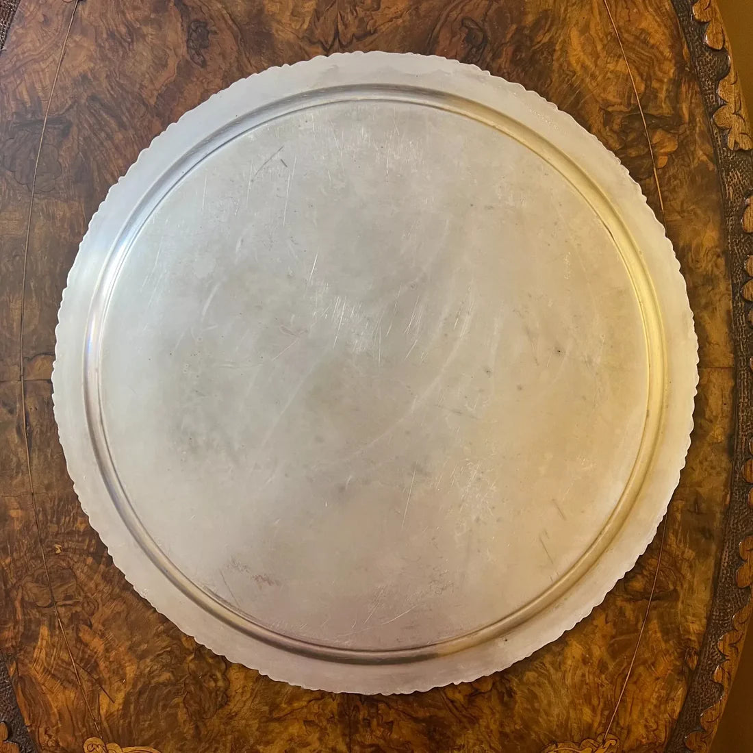 Vintage Hecworth Silver Plated Large Round Tray