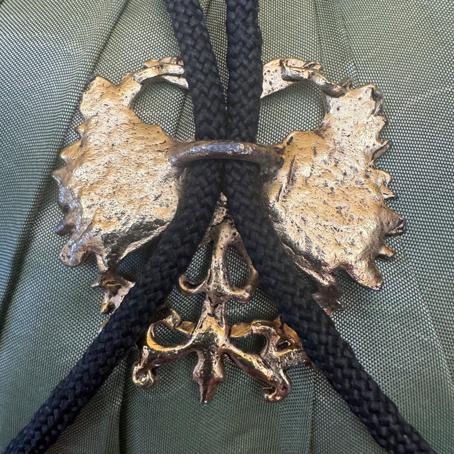 Vintage Brass Eagle Western Tie