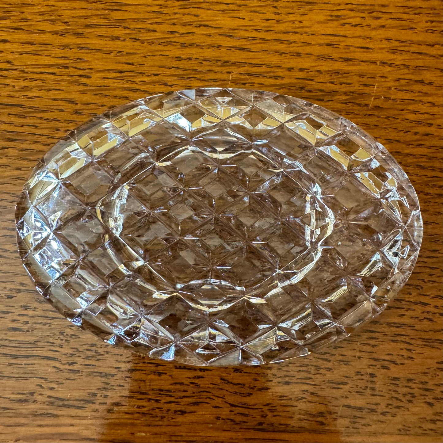 Vintage Crystal Gravy Boat Saucer