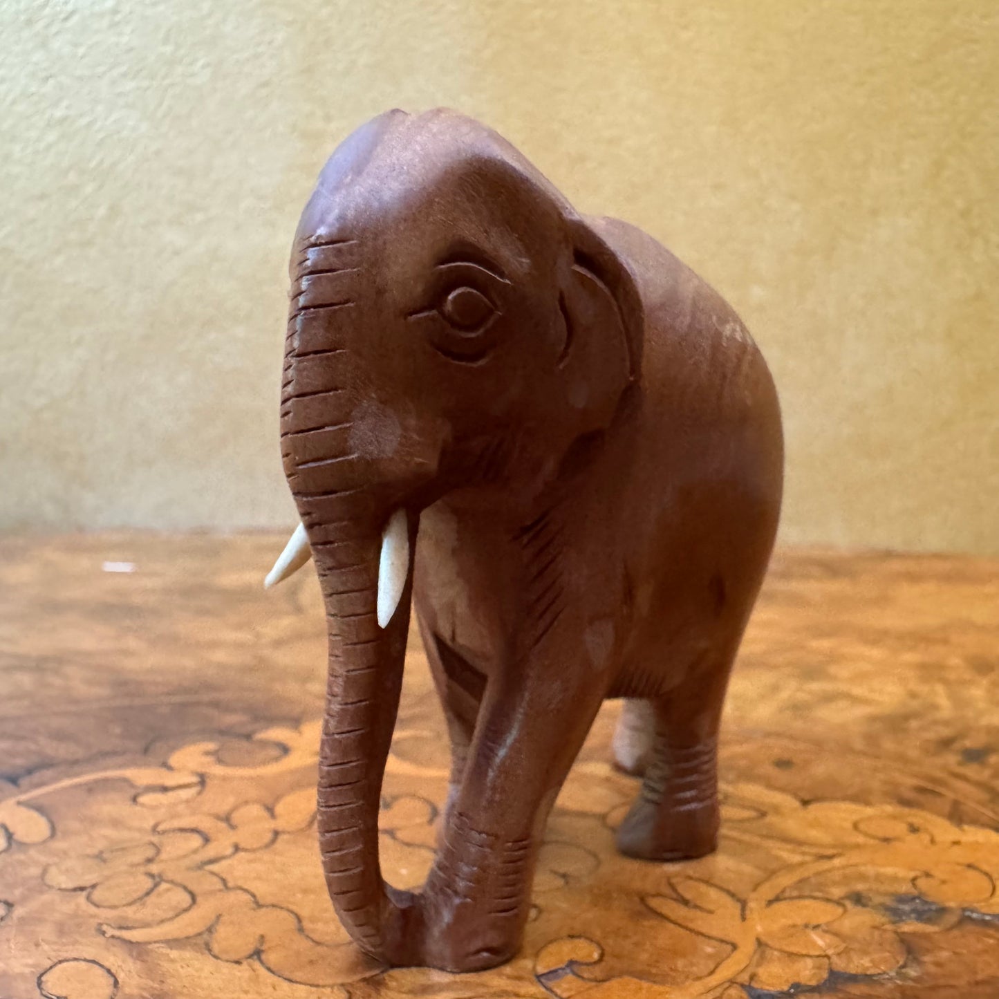 Vintage Wooden Elephant Figurines