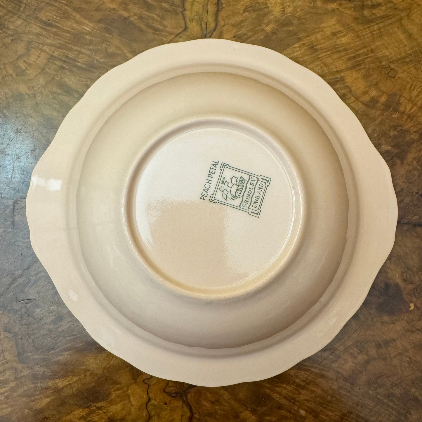 Vintage Grindley Peach Petal Serving Bowl