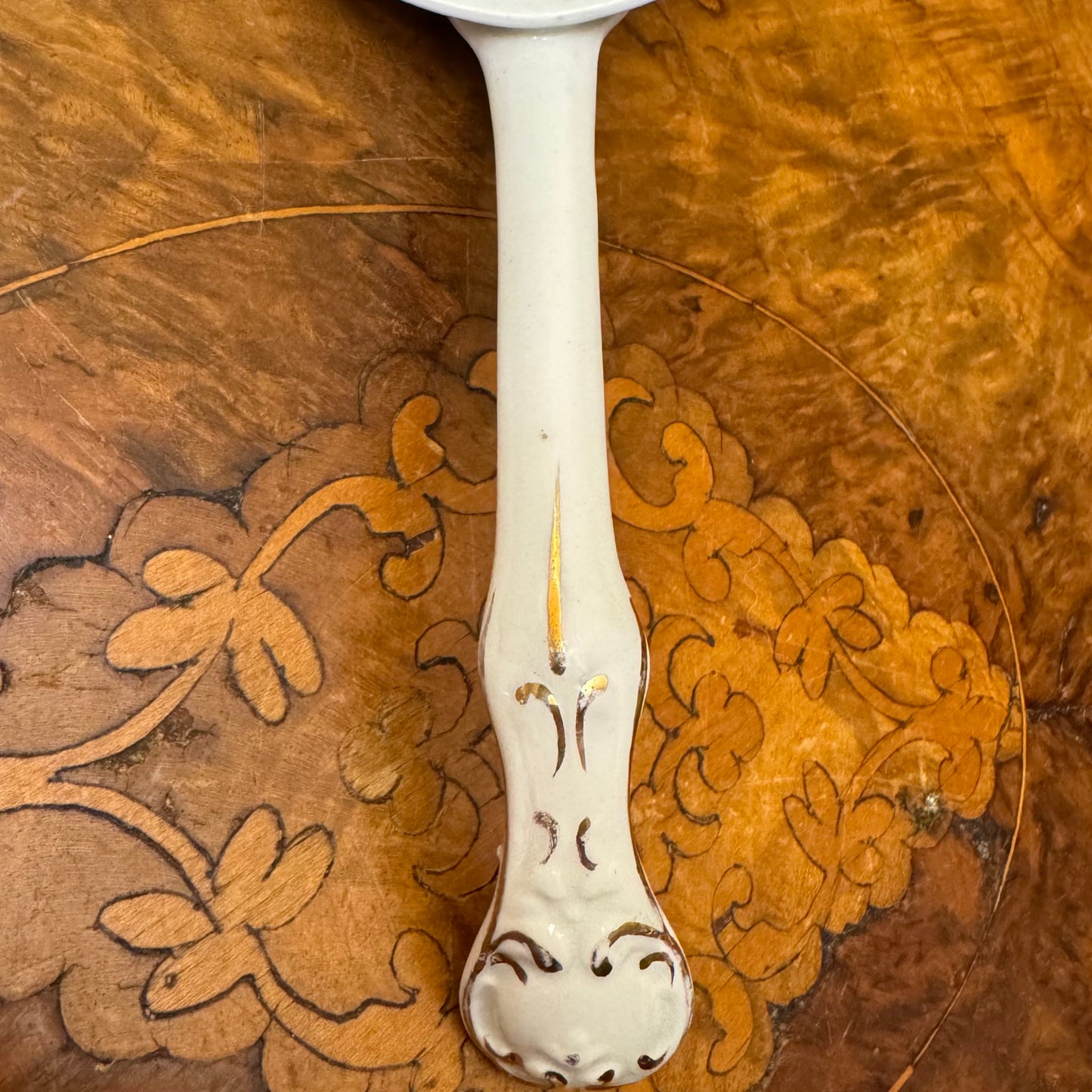 Vintage Floral Print Porcelain Small Ladle
