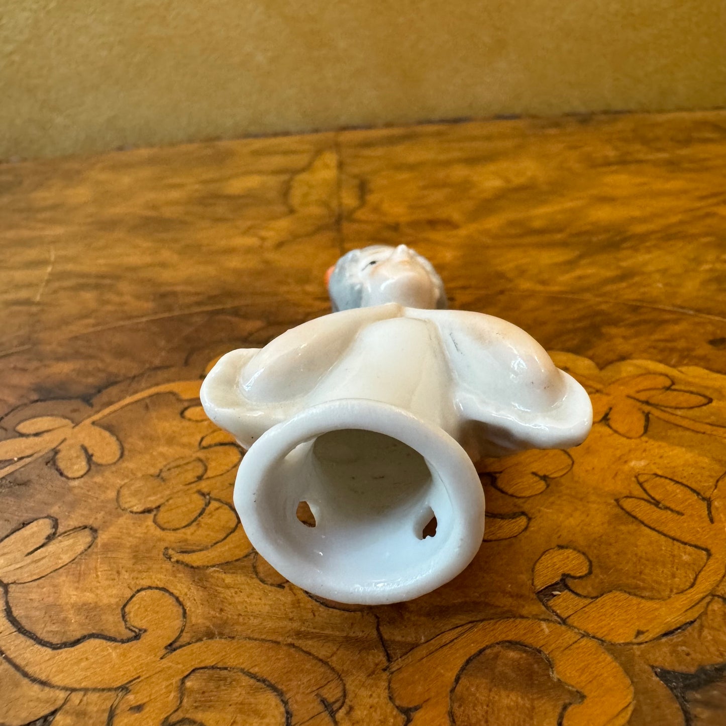 Antique 1920s Porcelain Half Doll Pin Cushion