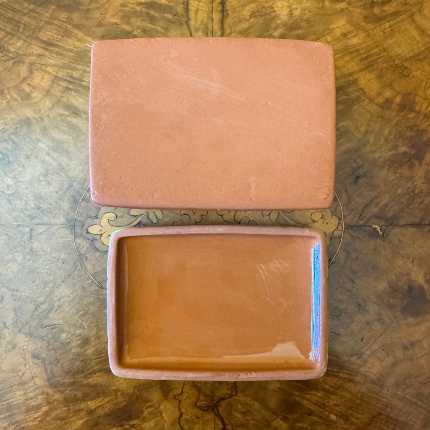 Terracotta Rectangle Geo Print Trinket Box
