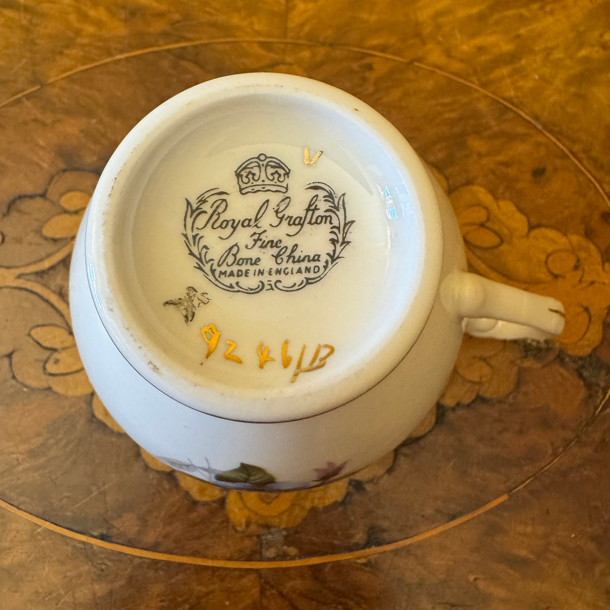Vintage Regency Blue Floral Tea Cup