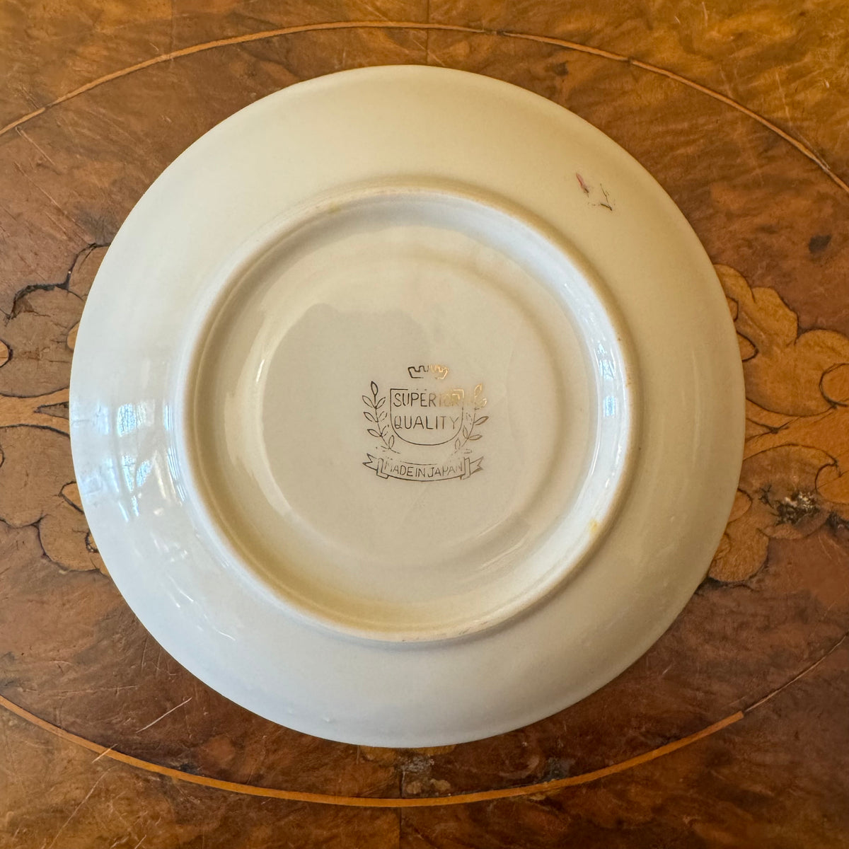 Vintage Superior Quality Floral Print Demitasse Saucer