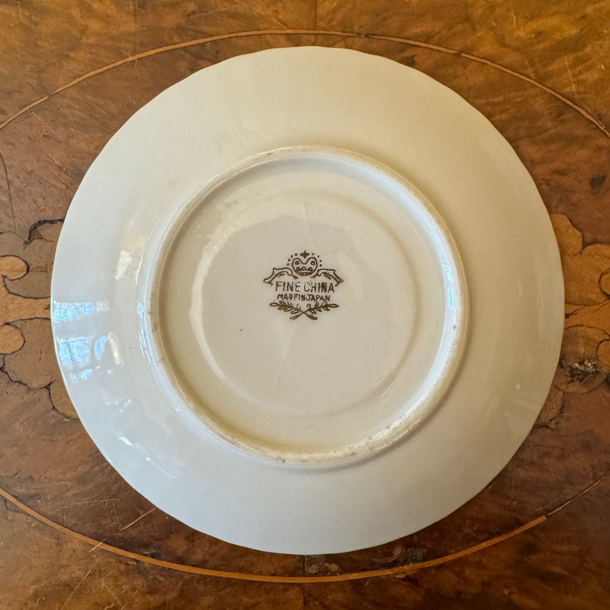 Vintage Floral Print Demitasse Coffee Saucer