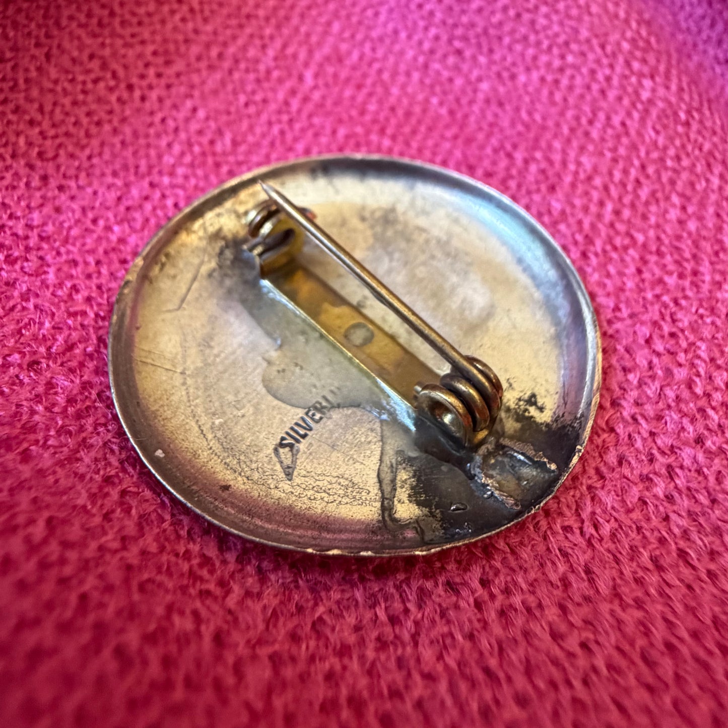 Antique 9ct Rose Gold Plated Kookaburra Brooch