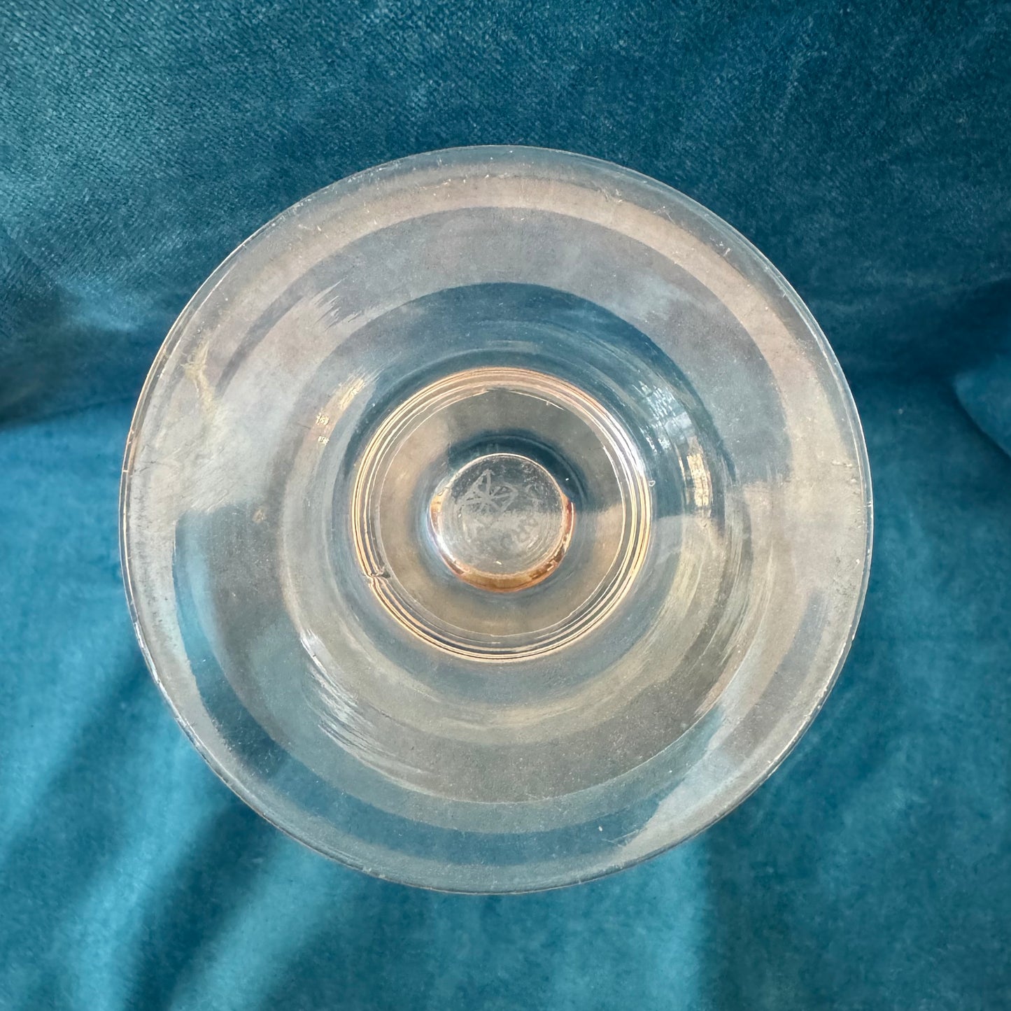 Vintage Richardson British Crystal Floral Engraved Footed Vase