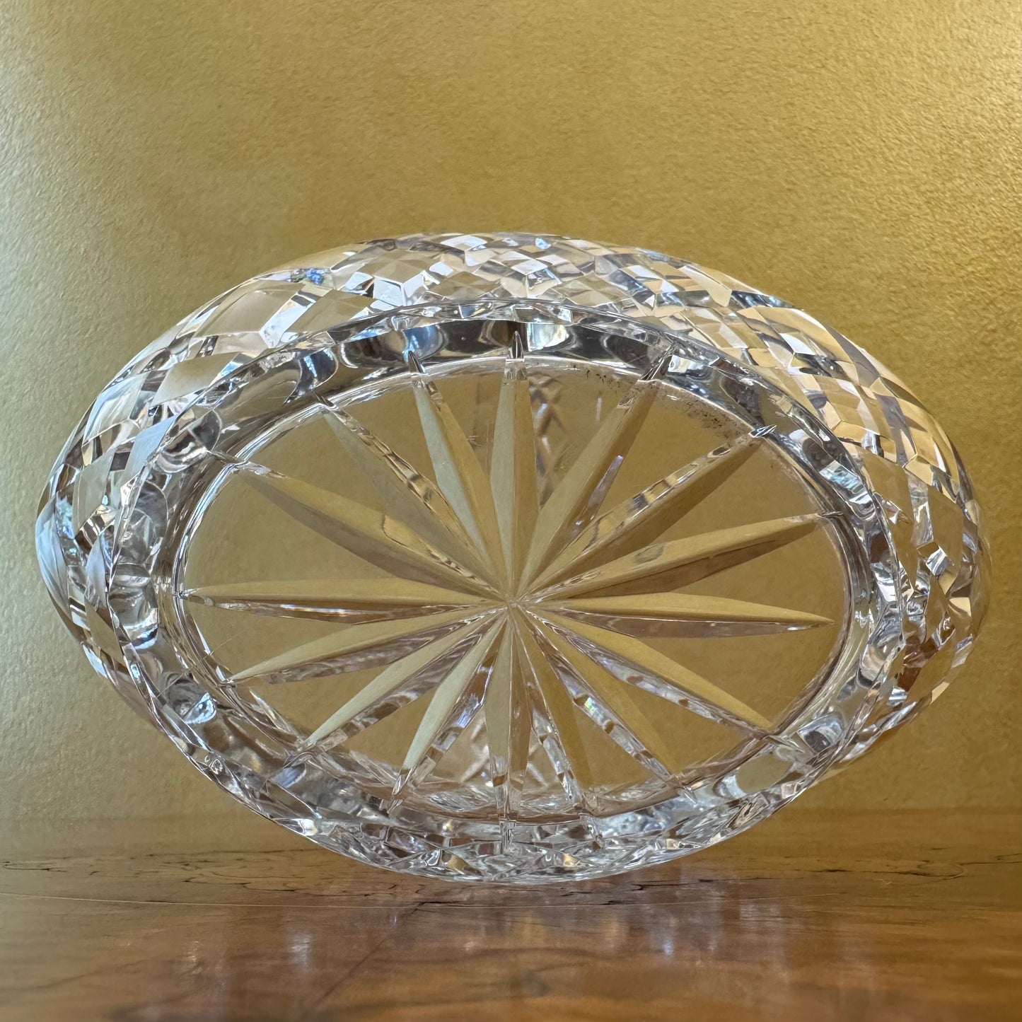 Vintage Crystal Cut Small Basket