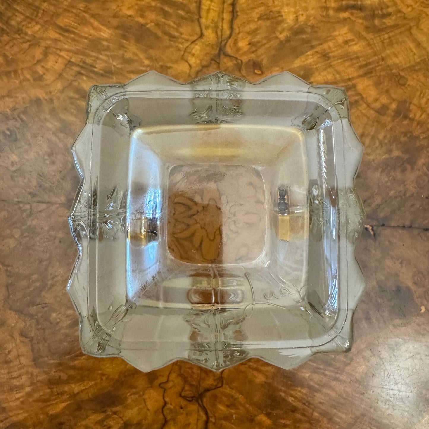 Vintage Studio Signed Nova Luay Frosted Wavy Glass Vase