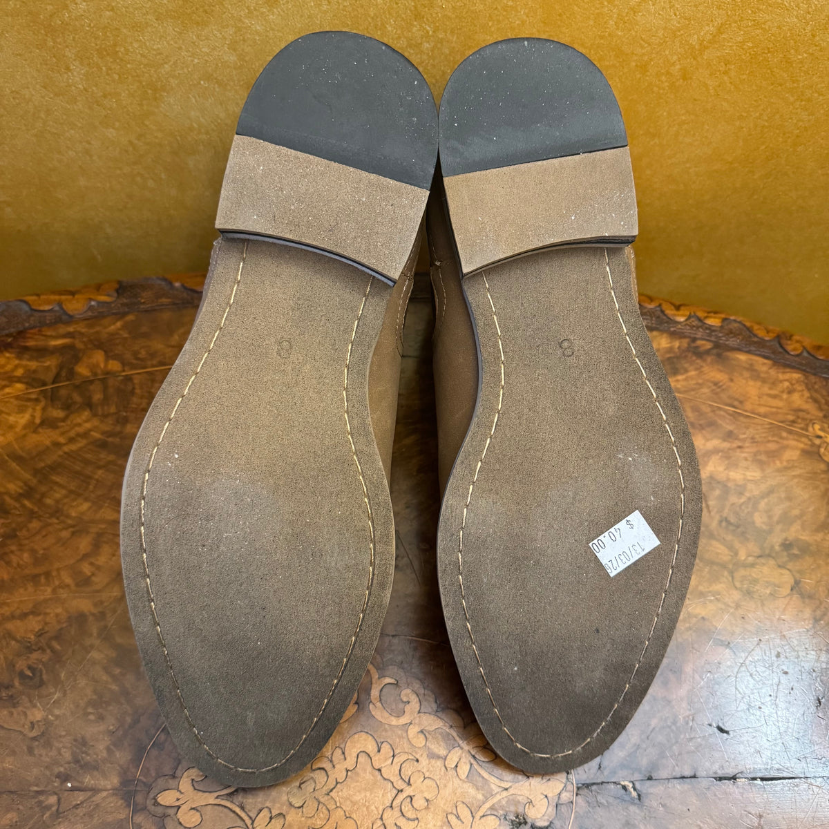 Connor Mens Tan Ankle Boots Size 8
