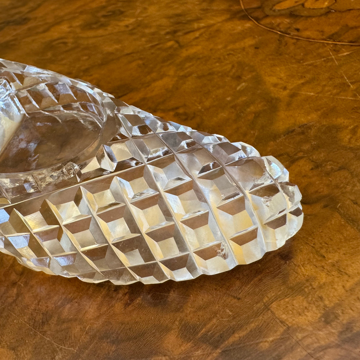 Vintage Crystal Cut Slipper Shoe