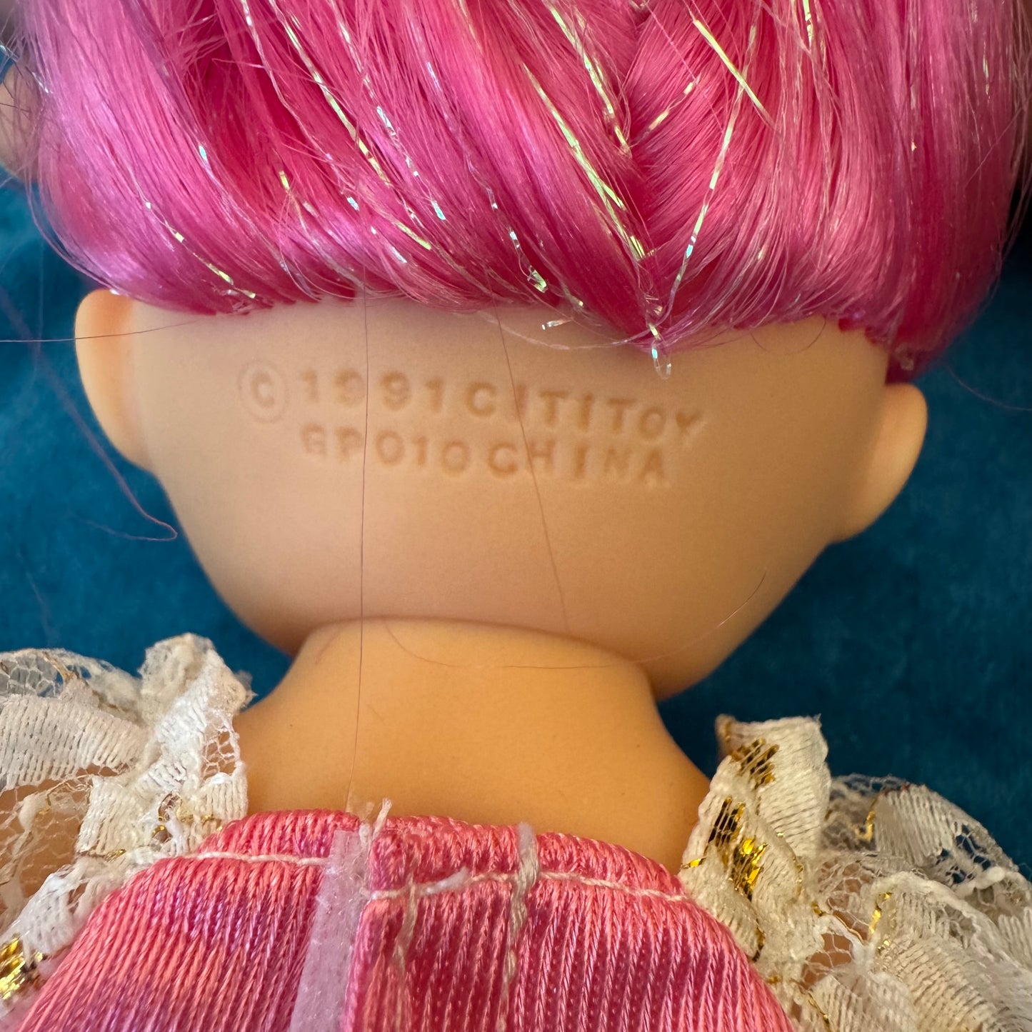 Pink Hair & Dress Small Doll