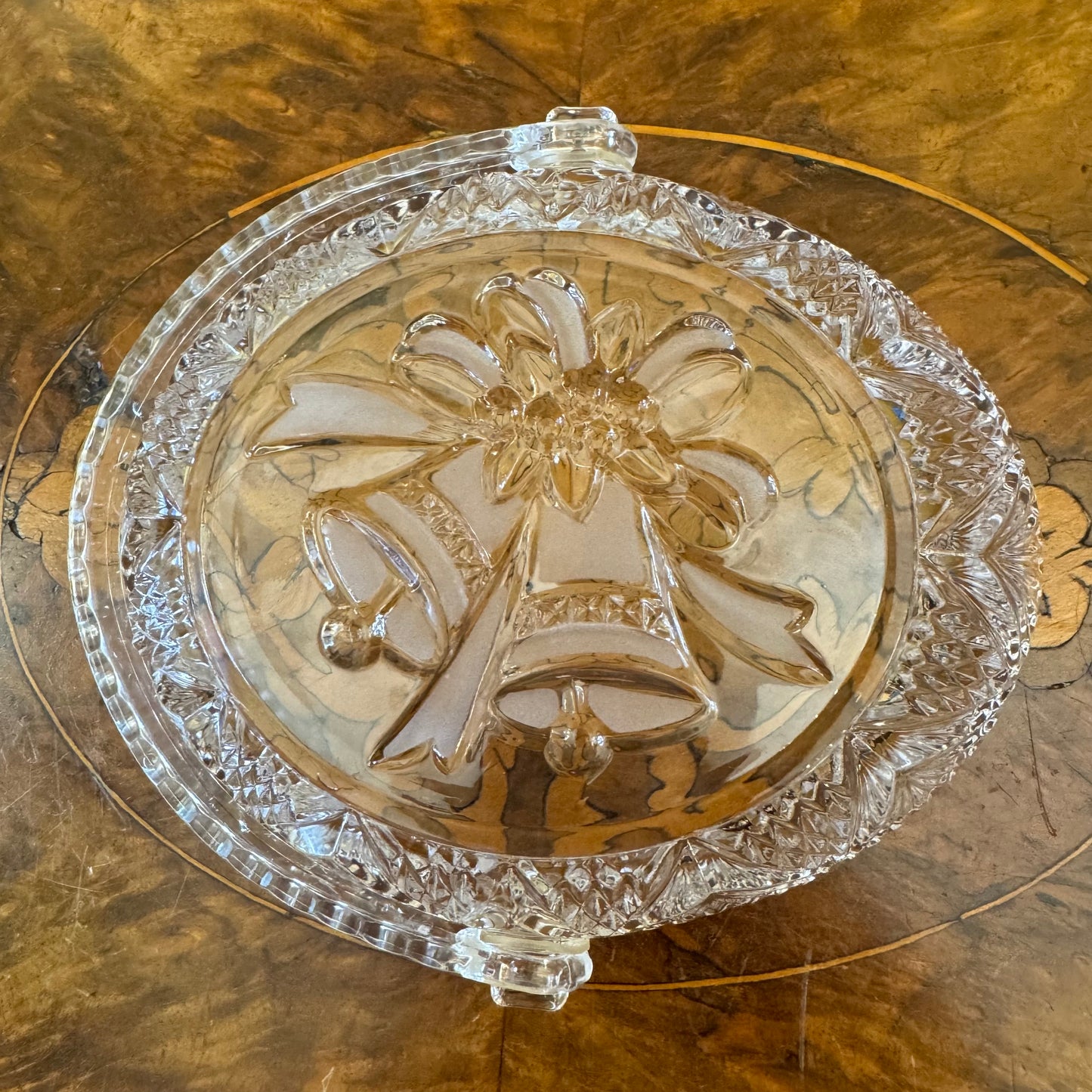 Vintage Glass Bell Trinket Basket