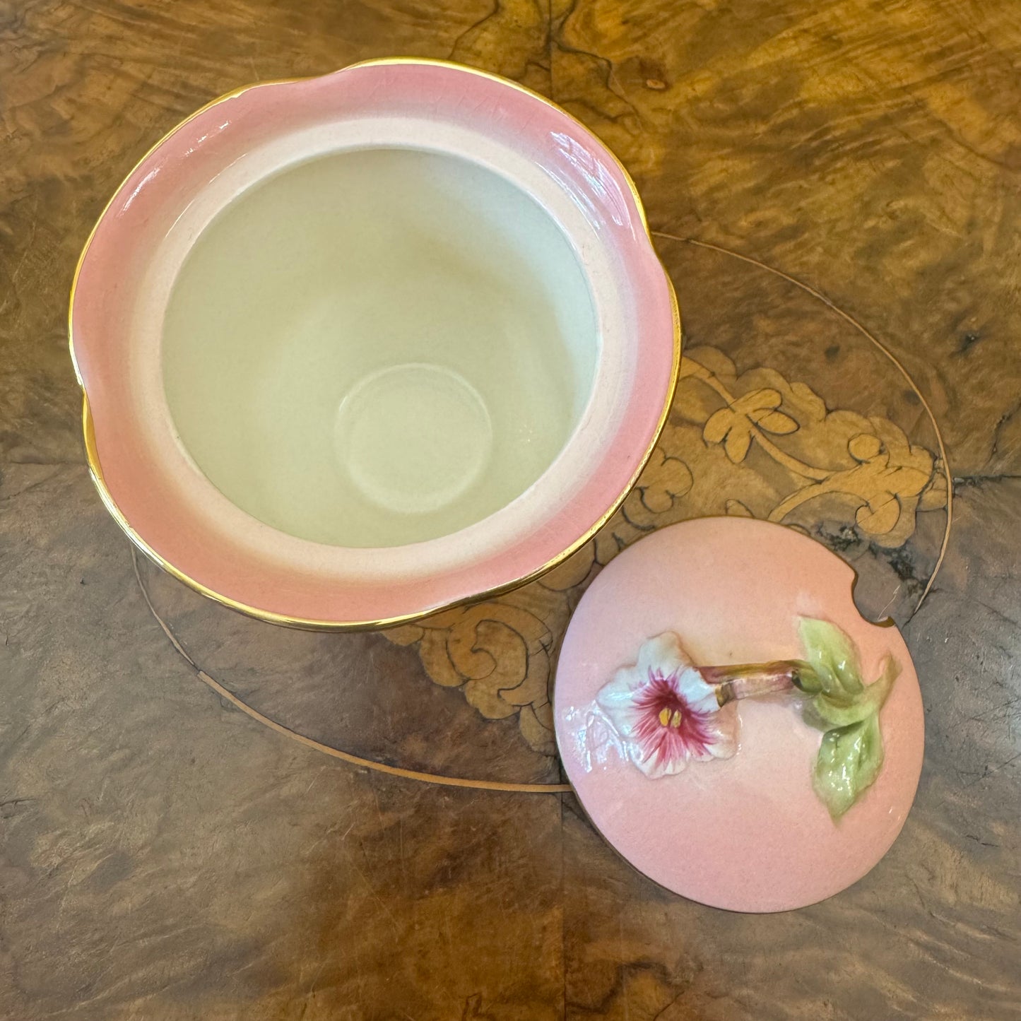Vintage Royal Winton Petunia Sugar Bowl