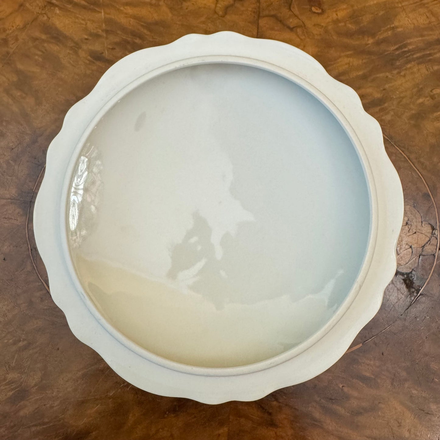 Vintage Limoges France Fragonard Courting Print Round Trinket Box