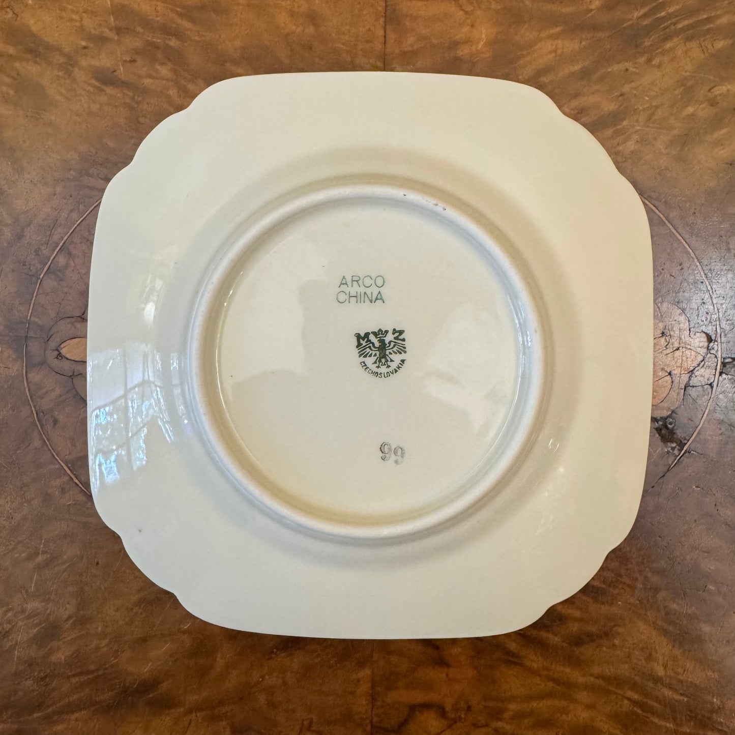 Arco China Czechoslovakia Leaves Print Side Plate