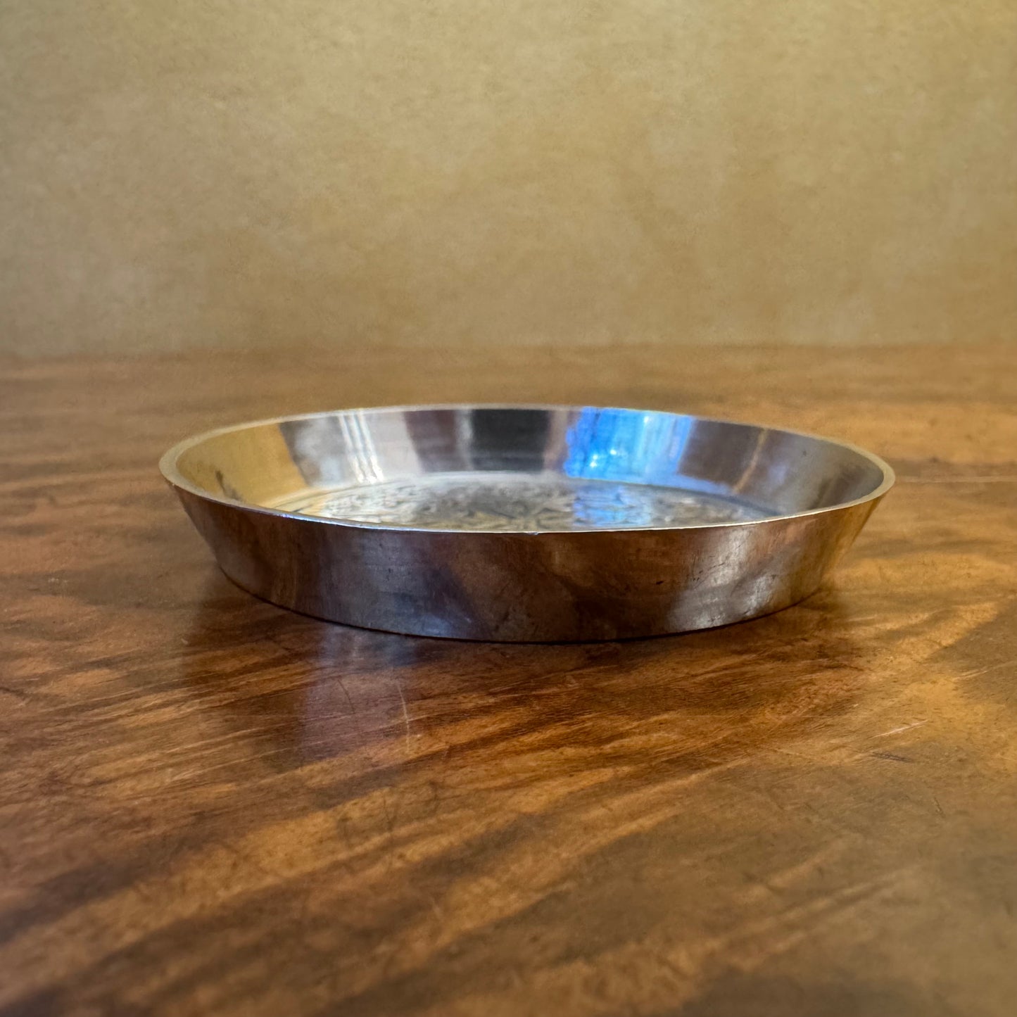 Indian Brass Floral Pin Trinket