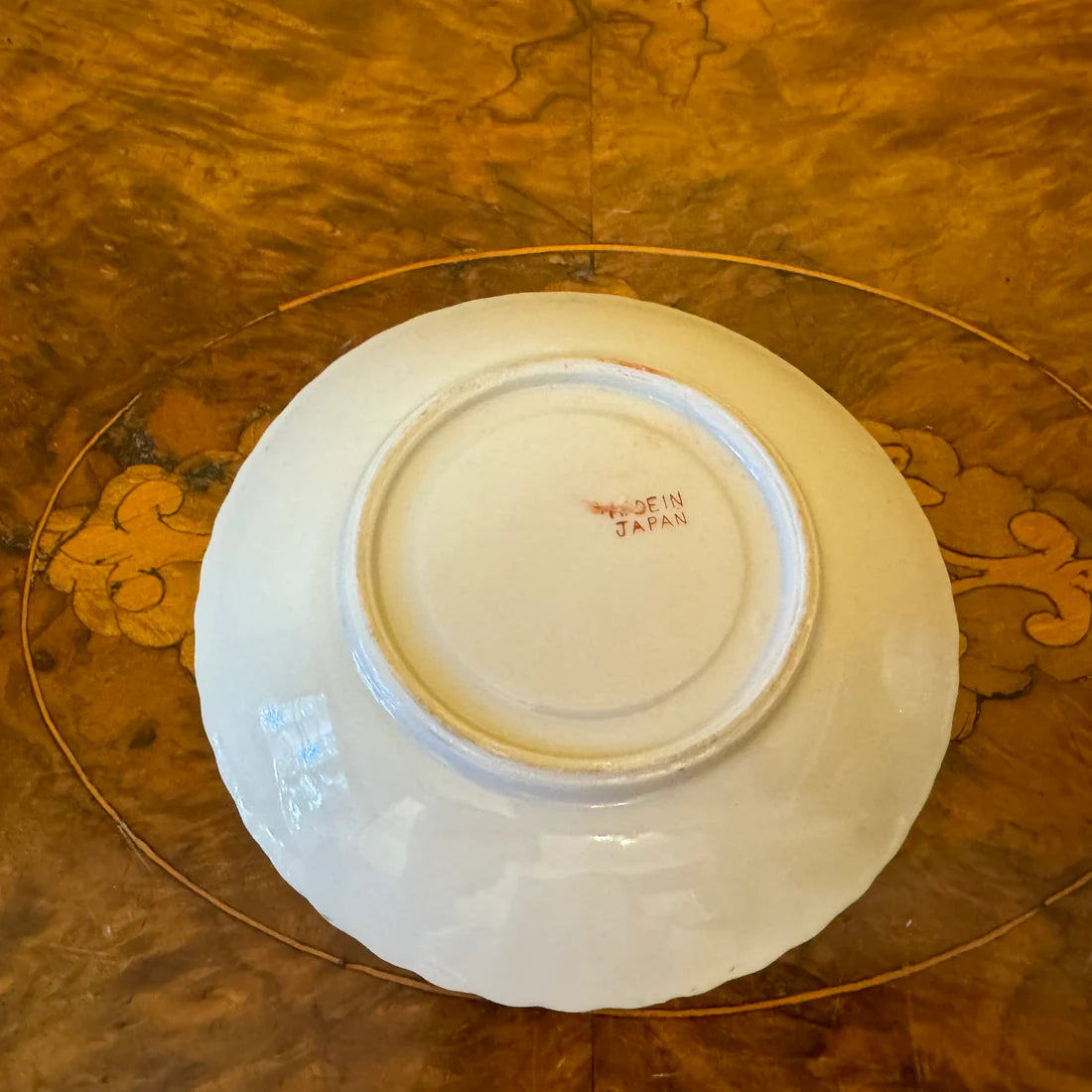 Vintage Japanese Floral Print Demitasse Coffee Cup & Saucer