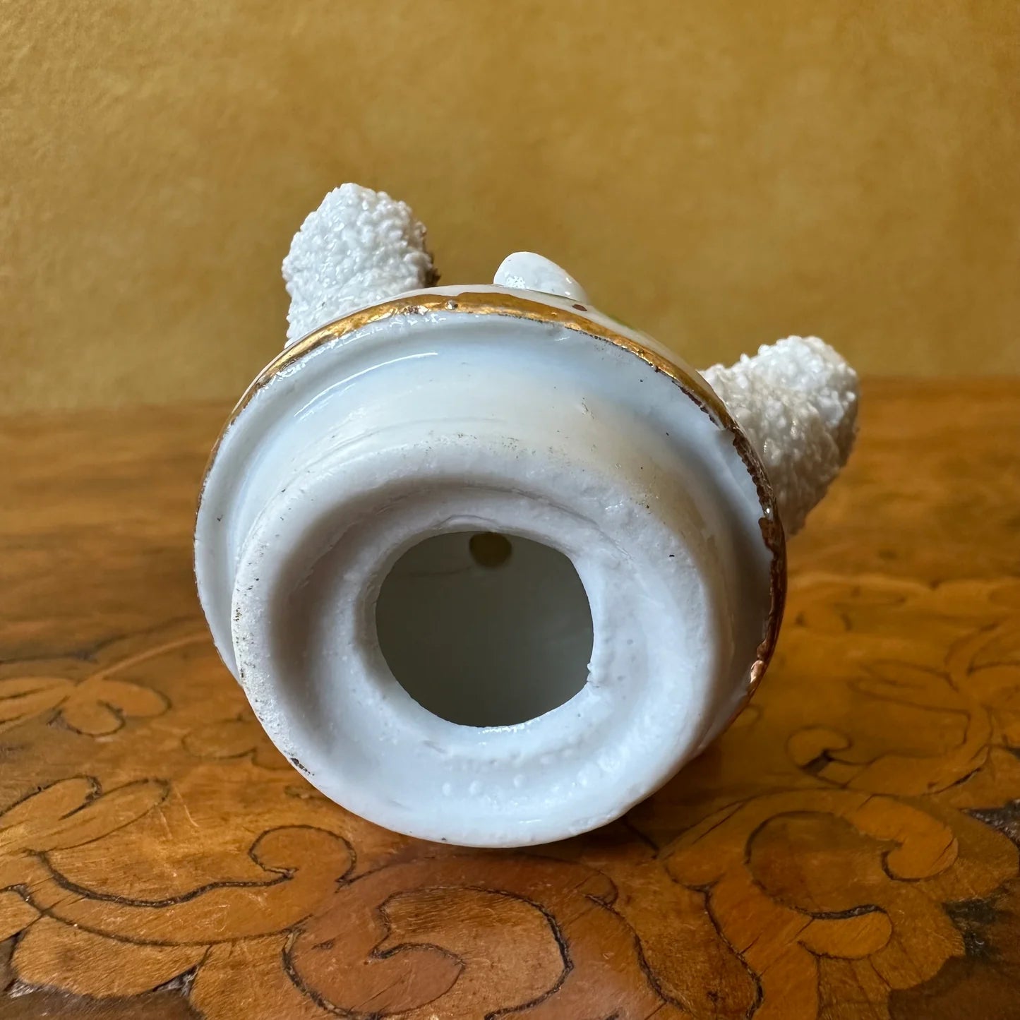 Vintage Kitschy Sugar Texture Ceramic Kitten Figurine